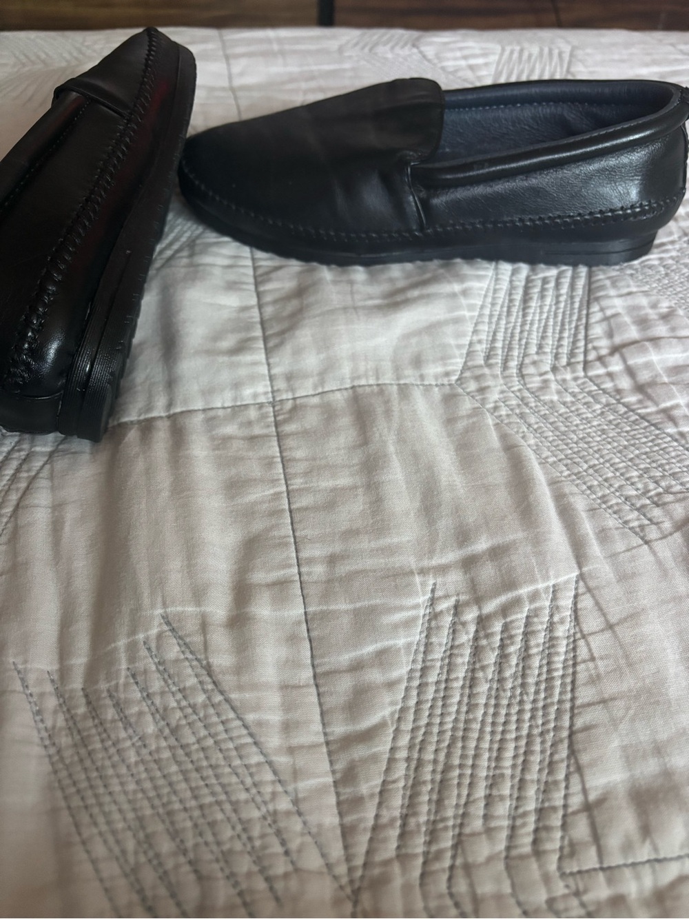 Real leather loafers